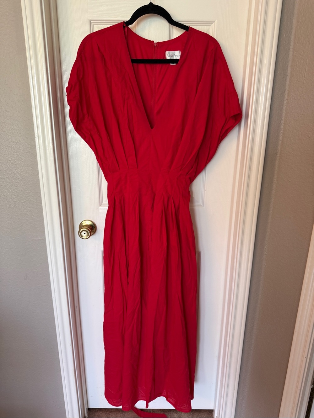 Premier Red Maxi Dress with V-Neck